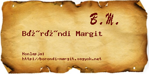 Böröndi Margit névjegykártya